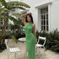Elegantes bedrucktes Midikleid mit Seitenschlitz – Ausdrucksstarker Sommerlook