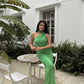 Elegantes bedrucktes Midikleid mit Seitenschlitz – Ausdrucksstarker Sommerlook